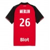 Stade Rennais Quentin Merlin #26 Hemmatröja 2025-26 Korta ärmar